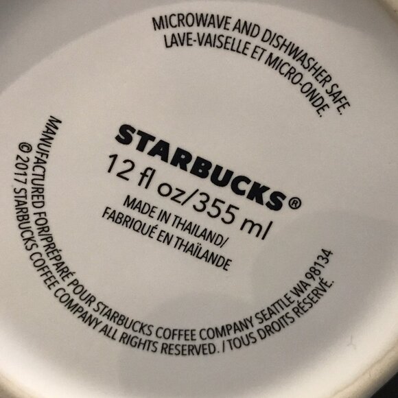 Starbucks Mug 12oz Christmas Tree Triangle Red Green Green Raw One Side 2017 - Picture 7 of 7